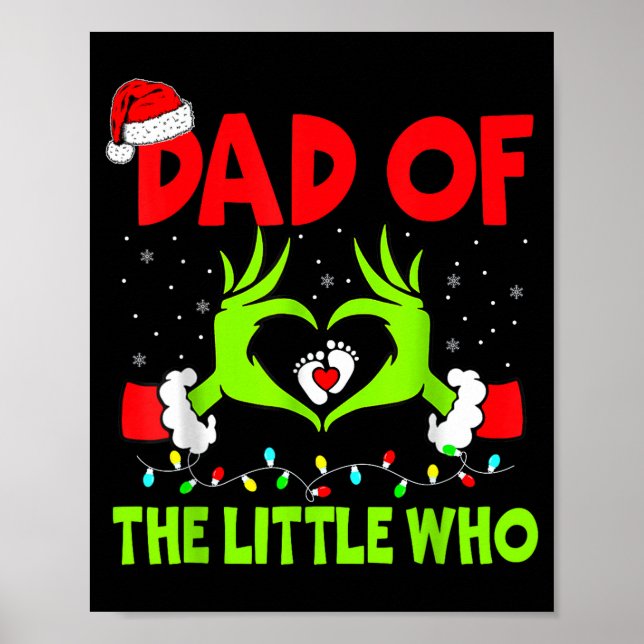 Poster Dad Of The Little Who Funny Christmas Pregnancy An (Frente)