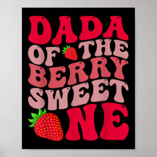 Poster Dada Do Primeiro Aniversário Da Garota Strawberr