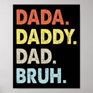 Poster Dada Pai Pai Bruh Dia de os pais Diversão