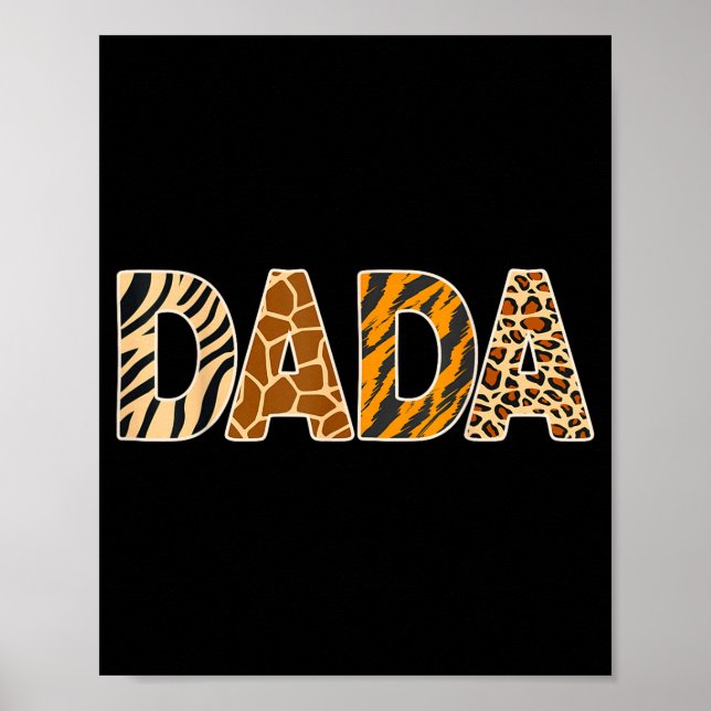 Poster Dada Wild Animal Print Zebra Giraffe Tiger Leopard (Frente)