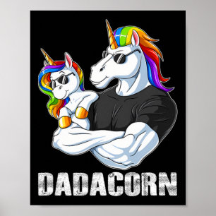 Poster Dadacorn - Pai Unicórnio E Família Bebê Correspond