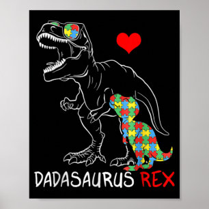 Poster Dadasaurus Rex Autismo Sensibilização Orgulhosa Pa