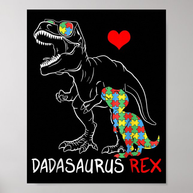 Poster Dadasaurus Rex Autismo Sensibilização Orgulhosa Pa (Frente)
