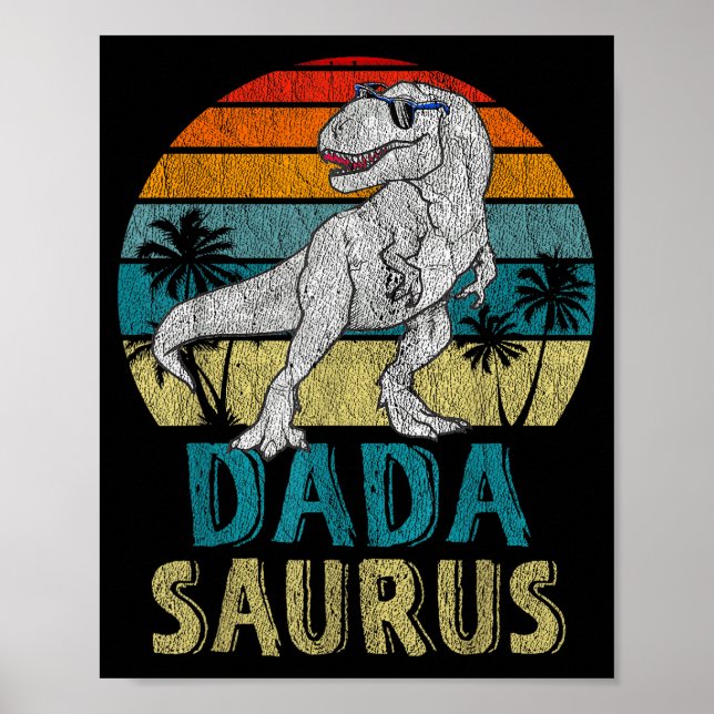 Poster Dadasaurus T Rex Dinosaur Dada Saurus Family Match (Frente)