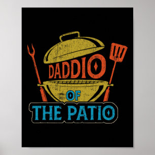 Poster Daddio Do Patio Vintage Churrasco Grill Rbecue Fat