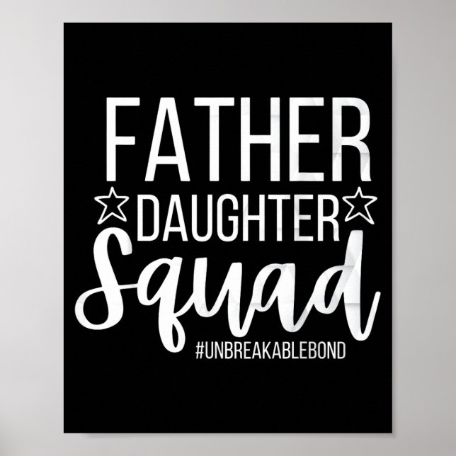 Poster Daddy Daughter Squad Fathers Day Matching Dad And  (Frente)