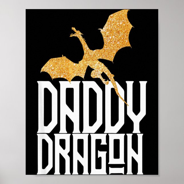 Poster Daddy Dragon Christmas Shirt Matching Family Dad H (Frente)