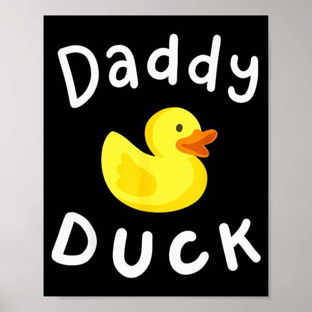 Poster Daddy Duck Birthday Rubber Duck Lover Family Match (Frente)