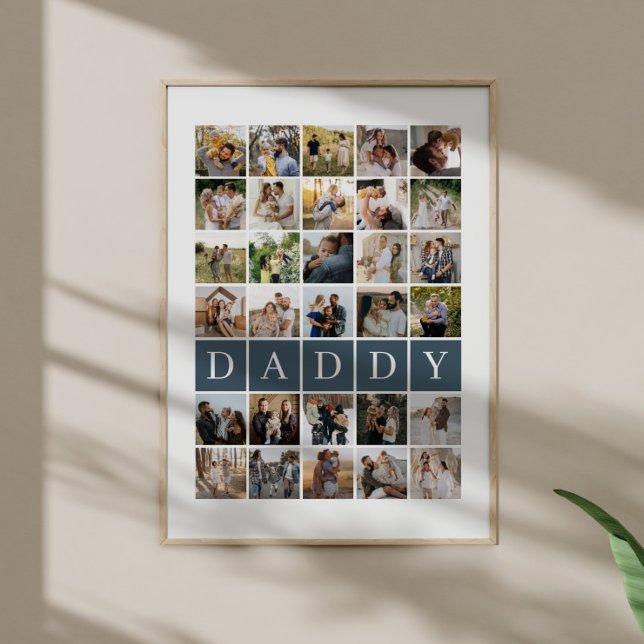 Poster Daddy Grid 30 Photo Collage Family Keepsake (Criador carregado)
