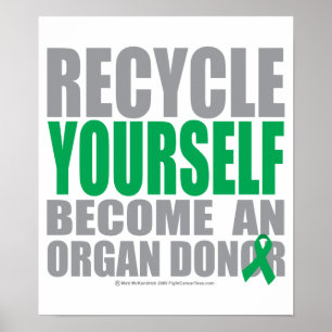 Pôster Dador de órgãos do reciclar você mesmo