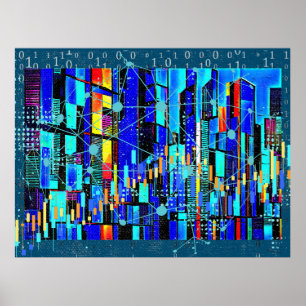 Poster Dados Cubistas