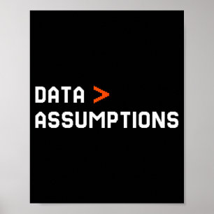 Poster Dados sobre suposições analista de tecnologia engr
