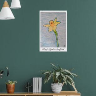 Poster Daffodil Amarelo solteiro