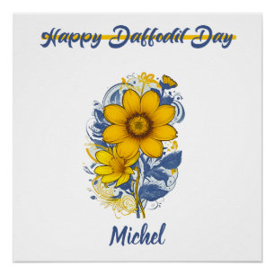 Pôster Daffodil Day - Daffodil Cancer Awarting Flower