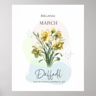 Poster Daffodil March Birth Flower