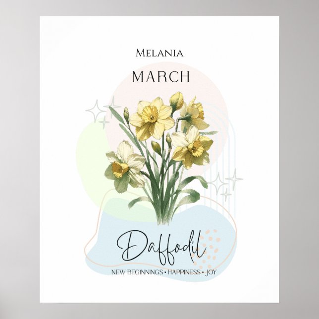 Poster Daffodil March Birth Flower (Frente)