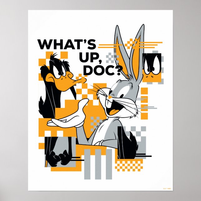Poster DAFFY DUCK™ & INSETOS BUNNY™ Glitch (Frente)