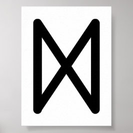 Poster DAGAZ runa nórdica (Dia, Despertar, Avanço) |