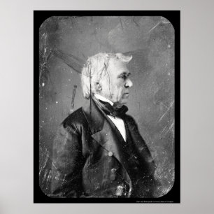 Poster Daguerreotype 1844 do presidente Zachary Taylor