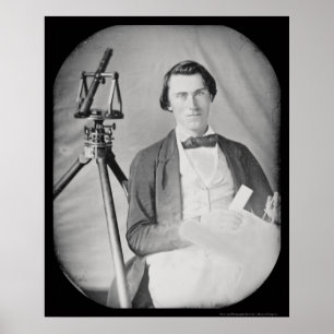 Pôster Daguerreotype 1848 do topógrafo & das ferramentas