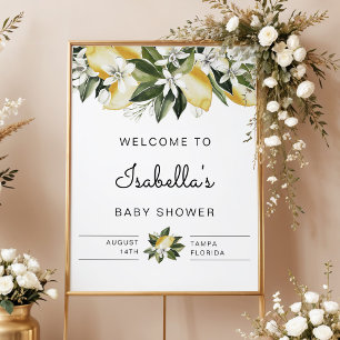 Poster Dahlia - Chá de fraldas Floral Lemon Citrus