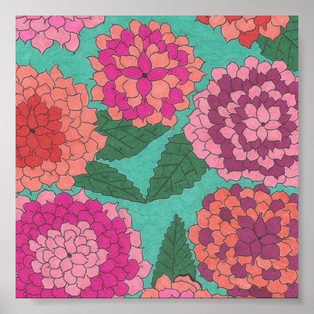 Poster Dahlia Garden (Frente)