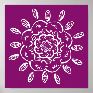 Pôster Dahlia Mandala