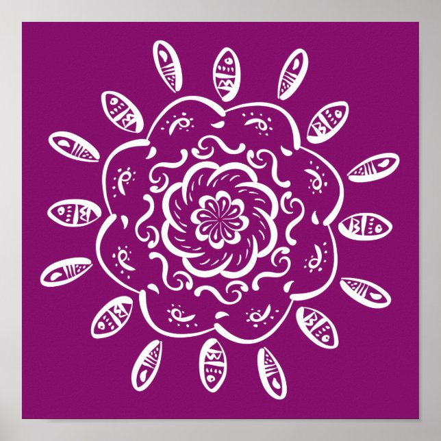 Pôster Dahlia Mandala (Frente)