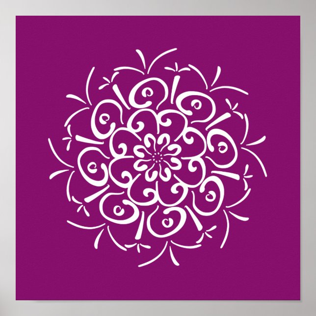 Poster Dahlia Mandala (Frente)