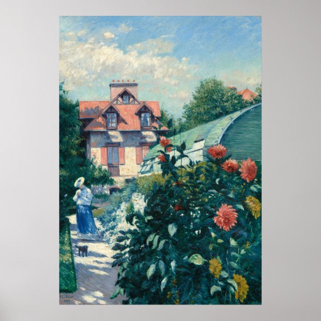 Poster Dahlias - Gustave Caillebotte Fine Art (Frente)