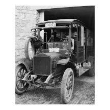 Dairy Truck, 1921. Vintage Photo