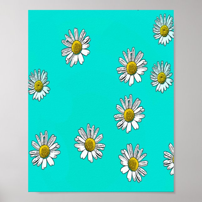 Poster Daisies desenhadas (Frente)