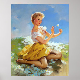 Poster Daisies Pin Up