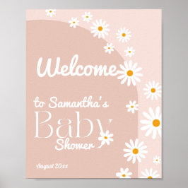 Poster Daisy Baby in blogue Boho Girl Chá de fraldas bem-