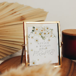 Poster Daisy Boho Wildflower Modern Bridal Game