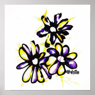 Poster Daisy Canvas Print