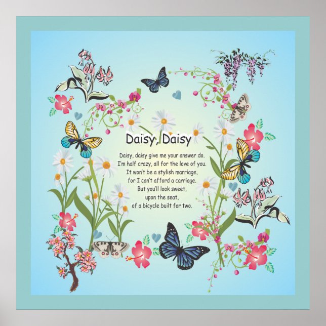 Pôster Daisy, Daisy, me dê a resposta da música (Frente)