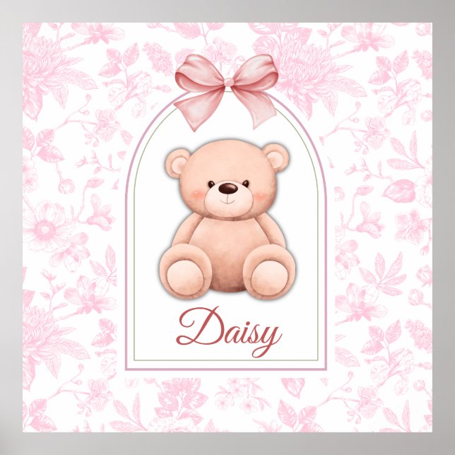 Poster Daisy | Design Personalizado para Berçário com Urs (Frente)