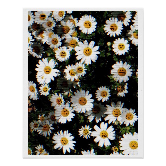 Pôster Daisy Emoji Faces (Frente)