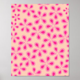Poster Daisy Florets 05 Laranja E Rosa