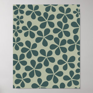 Poster Daisy Florets 07 Green