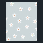 Poster Daisy Flowers Blue<br><div class="desc">Daisy Flowers Blue</div>