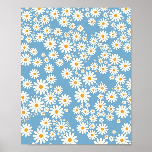 Poster Daisy Garden 02 Blue (Frente)