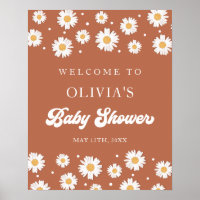 Daisy Retro Baby Gender Neutral Chá Welcome