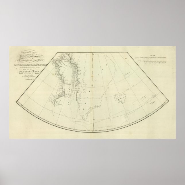 Poster Daivs Straits e Baía das Ilhas Baffin (Frente)