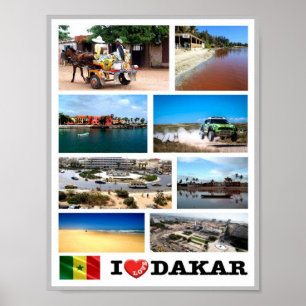 Poster Dakar I Love - Senegal -
