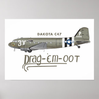 POSTER DAKOTA C47 SKYTRAIN - ARRASTE-OS