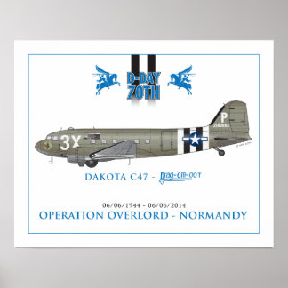 PÔSTER DAKOTA C47 SKYTRAIN - ARRASTE-OS