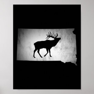 Poster Dakota do Sul Elk Hunting