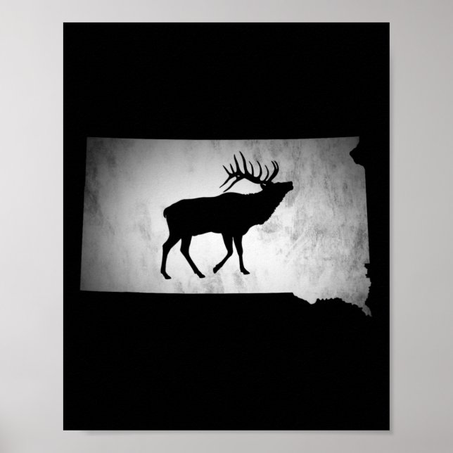 Poster Dakota do Sul Elk Hunting (Frente)